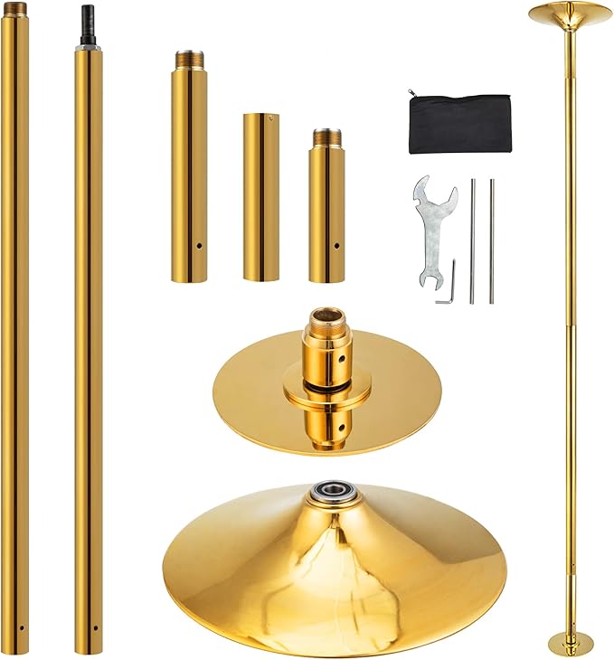 Dance Pole Set -Premium Height Adjustable 7.38-8.85ft Portable 45mm Diameter 360°Spinning Dancing Pole for Home,200KGS Capacity,Drill-Free Installation with Floor-to-Ceiling Stability