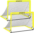2 Pack 4' x 3' Soccer Goal Net Set, Pop Up Kids Practice Soccer Goals for Indoor and Outdoor.Portable Soccer Net with Carrying Bag & Ground Pegs, Perfect for Backyard, Field, Court