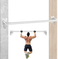 36" Heavy Duty Pull Up Bar Wall/Joist Mounted, 600 LB Capacity, Multi-Grip Bar for Garage & basement rafter Use - All-in-One Workout Station with Carabiners & Space-Saving Design