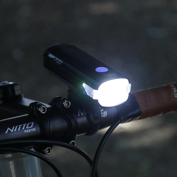 CATEYE AMPP USB Rechargeable Bike Light – High Visibility Super Bright OptiCube™ Headlight for Commuters, Road Cyclists & Mountain Bikers, Day & Night Riding Modes, IPX4 Waterproof, Tough & Durable