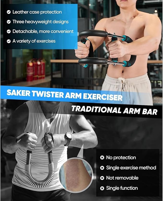 Twister Arm Trainer, Adjustable 40-100lbs Chest Workout Equipment, Chest Trainer for Men, Shoulder Muscle Training Fitness Equipment, Detachable Design Fitness Anywhere