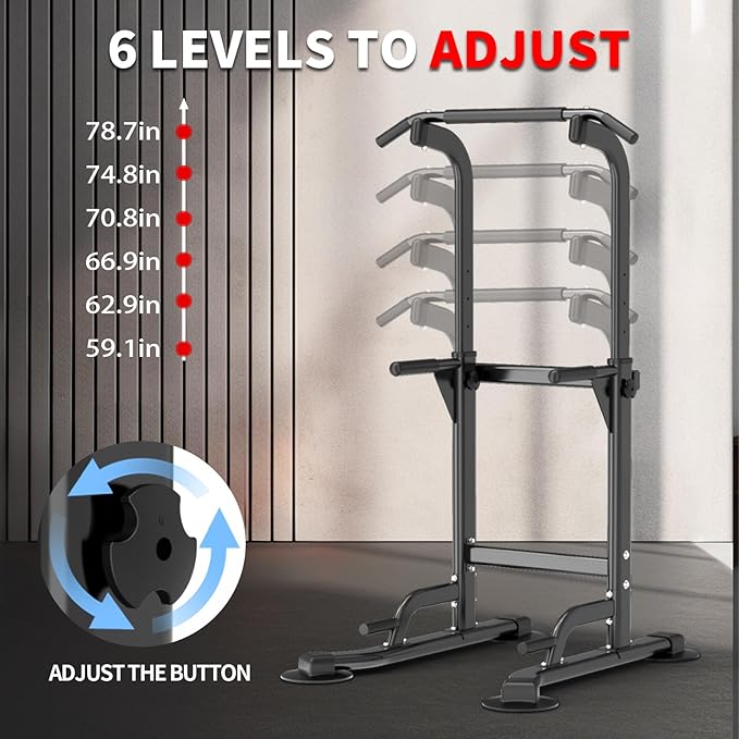 Dip Station - Home Gym Strength Training Pull-Ups Dip-Ups 330Lbs