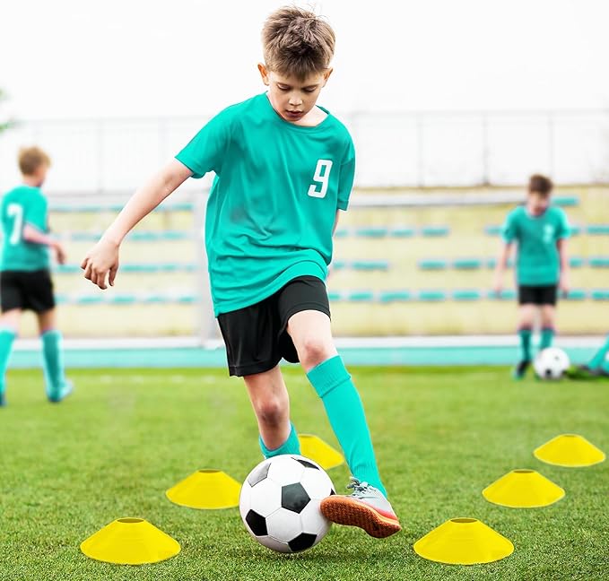 Kids Soccer Goal for Backyard Set - 2 Set of 6X4 / 4X3 ft Toddler Soccer Nets Training Equipment, Soccer Ball, Pop Up Portable Soccer Set for Kids and Youth Games and Training Goals Ages 3-16 Gift