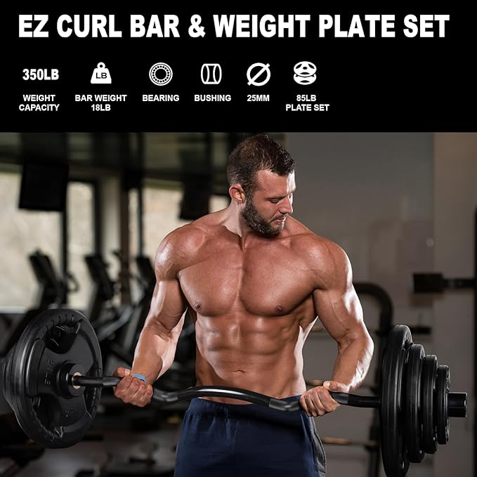 LIONSCOOL Premium 4ft/4.9ft/6ft Barbell for Strength Training and Olympic Weightlifting, 2 Inch Bar for Squats, Curls, Deadlifts, Presses, Hip Thrusts, 350lbs/500lbs/700lbs Weight Capacity
