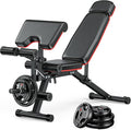 XDDIAS Workout Bench, Adjustable Weight Bench with Leg Extension and Leg Curl, Extended Headrest, 900LBS Preacher Curl Bench Incline Decline Flat Workout Bench for Home Gym Full Body Exercise