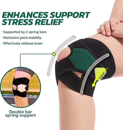 Knee Brace for Men Women Knee Pain Meniscus Tear Arthritis Patella Dislocation Best Osteoarthritis Adjustable Compression with Memory Stabilizers for ACL MCL Breathable for Injury Recovery 4XL