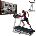WELLFIT TM007 Auto Incline Treadmill, 4.0HP Heavyduty Treadmill for 400lbs+ Capacity, Adjustable Height for 5'2"- 6'4" Users, 95% Assembled, LED Console, 45*18 Large Area, 8.7MPH, Foldable Space Saver