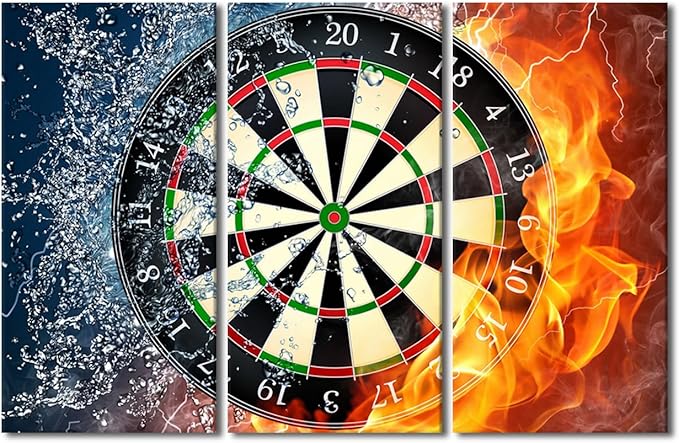 Large Wall Art for Living Room Office DartBoard Canvas Art Wall Decor Inspirational Modern Wall Art Shooting Target Paintings for Bedroom Framed for Home Decorations Ready to Hang - 40"Wx60"H