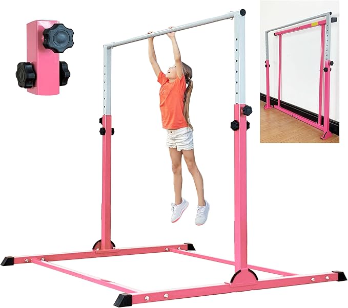 MARFULA Gymnastic Bar for Kids Gymnastic Kip Bar Horizontal Bar Gymnastic Training Equipment for Kids 3-15 Years Home and Club Use