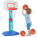 LACCHOUFEE Basketball Hoop Indoor Outdoor Toys for Toddlers 1-3, Kids Basketball Hoop with 3 Balls, Adjustable Mini Basketball Goal, Birthday Sports Toys Gift for Baby Boys Girls Age 1 and Up - Blue