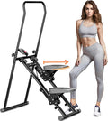 Stair Stepper Machine for Home with Device Holder & Silicone Floor Mat, Extra-Long Non-Slip Pedals Vertical Climber Exercise Machine
