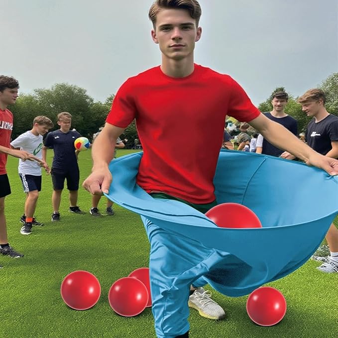 Granny Pants Yard Game, Oversized Granny Pants Outdoor Game for Adults, 8 Elastic Balls+Pump, Perfect for Family Reunion Games, Backyard Gatherings & Team Games