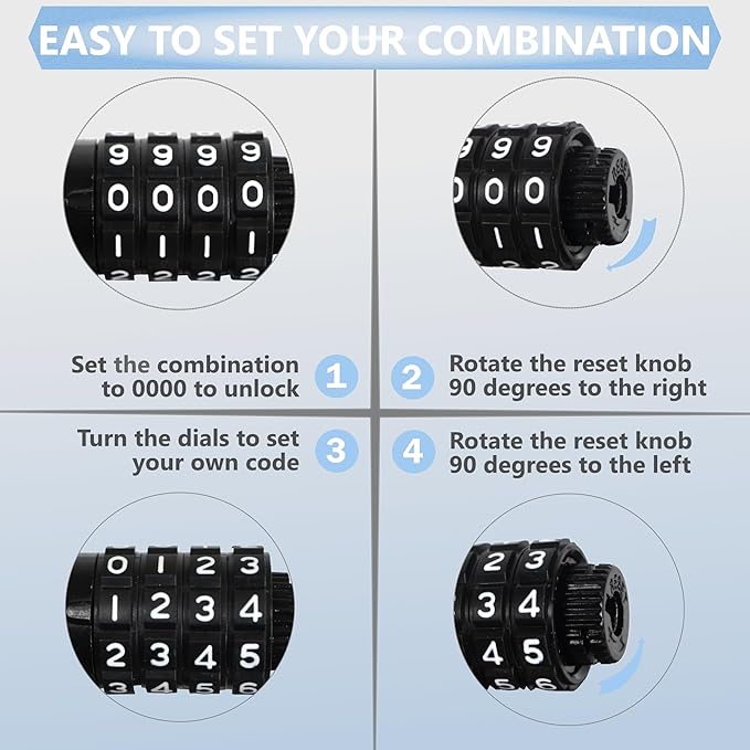 Lumintrail Long Coiled Bike Cable Lock 3/8 Inch 20ft. (4, 6, 10, 15, 20, 25, 30ft), Weatherproof Locks for Kayak, Bike, Scooter, Paddleboard, Resettable Combination Lock Anti Theft Protection