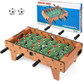 GYMAX Foosball Table, 27" Table Top Foosball with 2 Footballs, Mini Foosball Table for Kids, Game Room, Family Night, Wooden