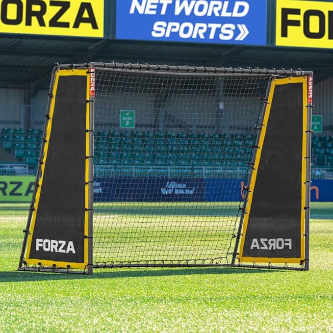 FORZA Steel42 Soccer Goals | Ultra Tough Steel Goal [6 Sizes] | Regulation Size, Weather-Resistant, Portable with Ground Stakes & Optional Rebound Kit