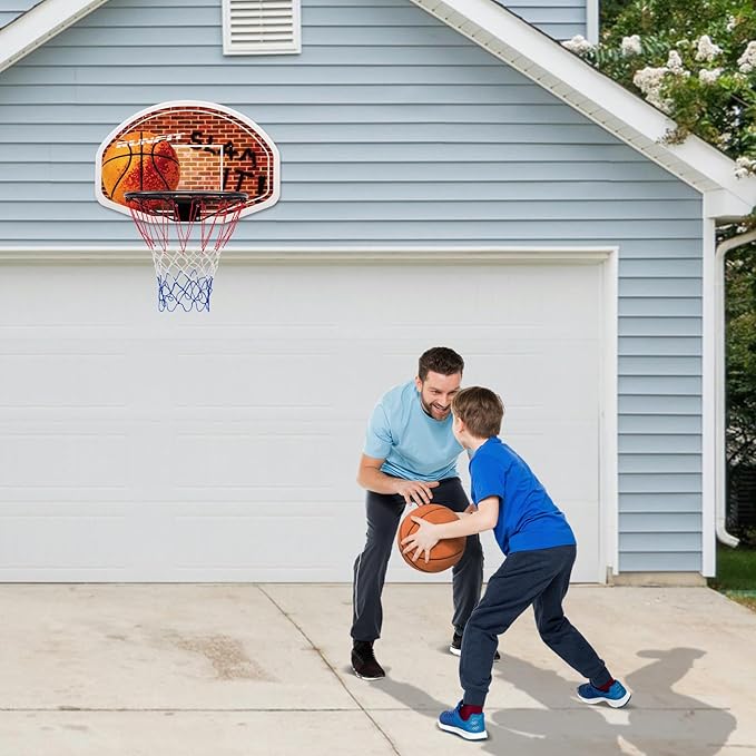 Goplus 29" x 20" Basketball Hoop Wall Mounted Portable Basketball Backboard Indoor Outdoor Sports Suitable for Adults and Kids Play