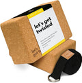 Premium Cork Yoga Blocks - Extra Large Yoga Block 2-Pack or Extra Tall 1-Pack for Inflexible Yogis | Natural, High-Density Cork for Superior Support & Stability | Optional Yoga Strap & Gift Box