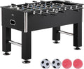 VEVOR Foosball Table, 55 inch Standard Size Foosball Table, Indoor Full Size Foosball Table for Home, Family, and Game Room, Soccer with Foosball Table Set, Includes 4 Balls and 4 Cup Holders, black