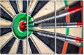 Canvas Wall Art Vintage Wall Art for Living Room Inspirational Bedroom Wall Decor Darts Hit the Bull's Eye Wall Paintings for Office Print On Canvas Modern Artwork Framed Ready to Hang, 28"Wx42"H