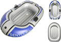 ptlsy Inflatable Boat, Swimming Pool Lake Float Raft for Adults, Portable Fishing Boat Raft for Lake with Oars Hand Pump