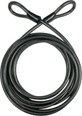 DELSWIN Security Steel Cable with Loops - 6ft, 15ft Heavy Duty Bike Steel Cables 3/8 inch Thick Vinyl Coated Braided Lock Cable for Bicycle, Generator, Kayak, Patio Furniture