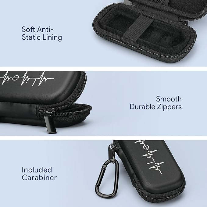 Case for AliveCor kardia Mobile Heart Monitor EKG/Wireless 6-Lead EKG, Travel Case Protective Cover Storage Bag