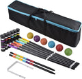 [6 Players] Premium Croquet Set 35'' for Families, Croquet Set with Carrying Bag for Yard Outdoor Lawn Backyard Games for Kids Adults All Ages