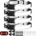 Adelante LED Headlamp Flashlight, 4Pack 1000LM 230°Wide-Beam Rechargeable Head Lamp for Adults, Red Taillight & 16 Clips Waterproof Hard Hat Light Headlamps for Running Hiking and Camping
