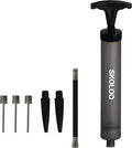 SKOLOO 10" Portable Hand Air Ball Pump Inflator Kit with Needle, Nozzle, Extension Hose for Soccer Basketball Football Volleyball Water Polo Rugby Exercise Sports Ball Balloon Swim Inflatables