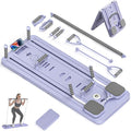 6 in 1 Pilates Board, Foldable Pilates Reformer Set, Multifunctional Pilates Reformer Board for Home, Full-Body Workouts (Women & Men)