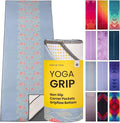 Yoga Drip Yoga Towel - Non Slip Hot Yoga Mat Towel With Corner Pockets, No-Skid Grip, and Built-in Alignment Lines | Soft, Moisture Wicking, and Sweat Absorbent | No Bunching, Stays in Place 72" x 25"