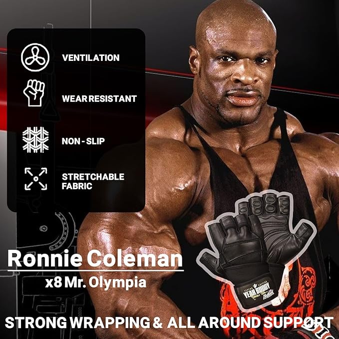 Schiek Ronnie Coleman Signature Series Lifting Gloves - Weight Lifting Grip Gloves /Size : XX-Large