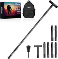 aiGear Hiking Walking Stick with 3 Survival Tool Tactical Walking Staff Adjustable Outdoor Trekking Poles for Survival Camping Hiking