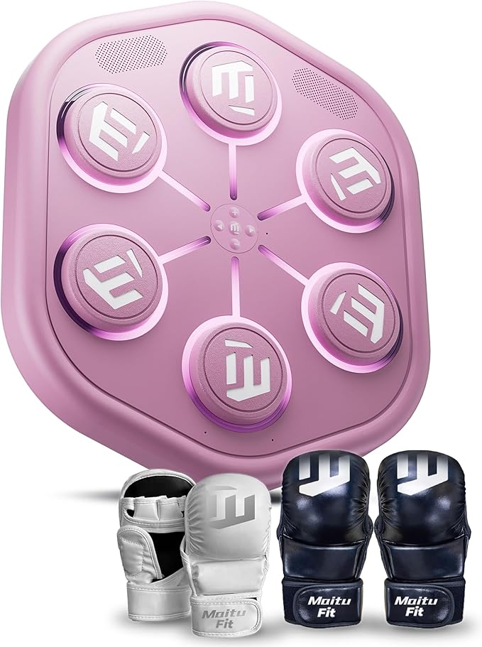 2025 Upgraded Smart Music Boxing Machine, Professional Online Boxing Lessons for Sculpting Fat Burning - 24H Standby, 160 Synced LED Lights, Wall-Mount Punching Bag for Home Gym
