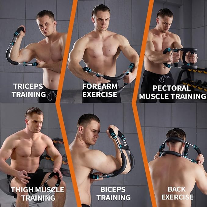Mr Sculpt Gorilla Bar Twister Arm Trainer 40-90lb & 90-120lb Adjustable Chest Workout Equipment | Portable Power Twister Bar for Men | Home Gym Equipment | Arm & Forearm Strength Trainer