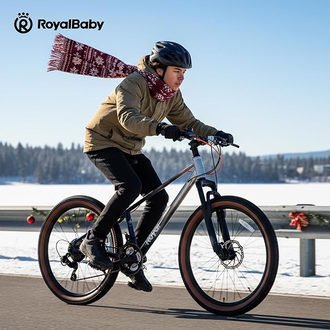 RoyalBaby Kids Mountain Bike for Boys and Girls, Ultra-Light Aluminum 20-24 Inch Wheel Bicycle for 6-14 Years Old Children, 7/21-Speeds Drivetrain