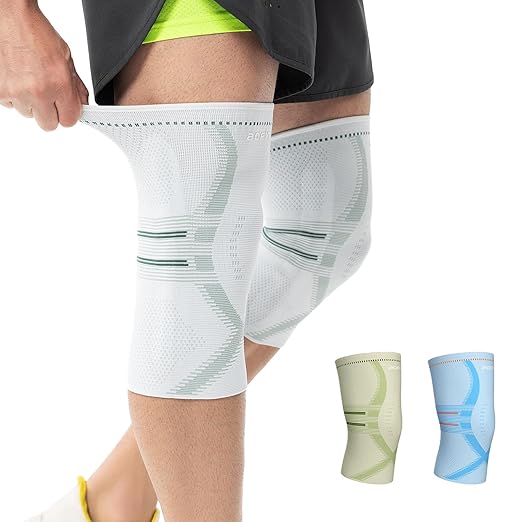 Compression Knee Brace for Women & Men, 2 Pack AOCELL Knee Sleeve Support for Knee Joint Pain Relief, ACL, Meniscus Tear, Arthritis - Breathable for Workout, Running, Gym, Sports, Fitness M
