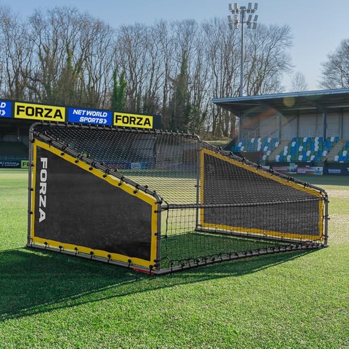 FORZA Steel42 Soccer Goals | Ultra Tough Steel Goal [6 Sizes] | Regulation Size, Weather-Resistant, Portable with Ground Stakes & Optional Rebound Kit
