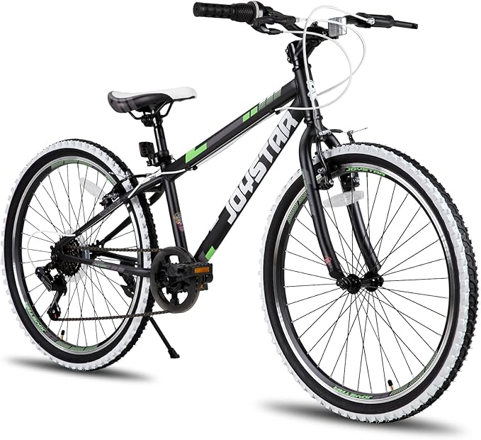 JOYSTAR Lubbock 20 24 Inch Kids Bike for Boys & Girls Ages 7-12 Years Hardtail Mountain Bike for Kids with 1-Speed/7-Speed Drivetrain, White Wall Knobby Tires, Kids' Bicycle