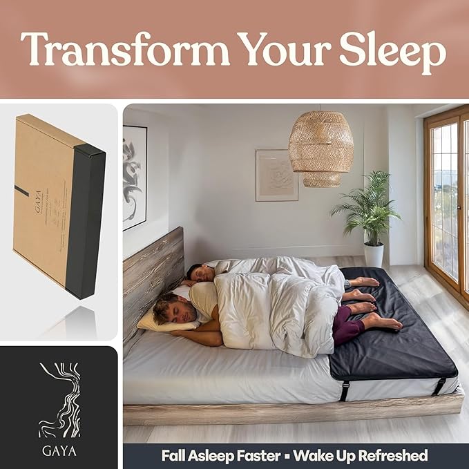 GAYA Grounding Mat for Bed King, Queen, Full Size, for Sleeping Improvement, Muscle Relaxation, Earthing Pad for Feet, Mats for Desk, Earth, Pads for Bedding, Wellness Gift