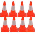(8 Cones) BESEA 12" inch Traffic Cones Soccer Training Cones Sport Cones Road Parking Cone with 4" Highly Reflective Collar(8 Cones)