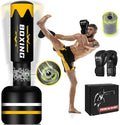 Upgrated Standing Punching Bag for Adults with Automatic Built in Air Pump, 71'' Heavy Bag Boxing Equipment with 12OZ Gloves Kicking Bag for Beginner Training MMA Muay Thai Fitness Kickboxing Home Gym