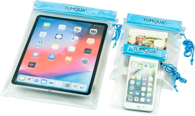 Clear Waterproof Bags, Water Tight Cases Pouch Dry Bags for Camera Mobile Phone Maps Pouch Kayak Military Boating Document Holder