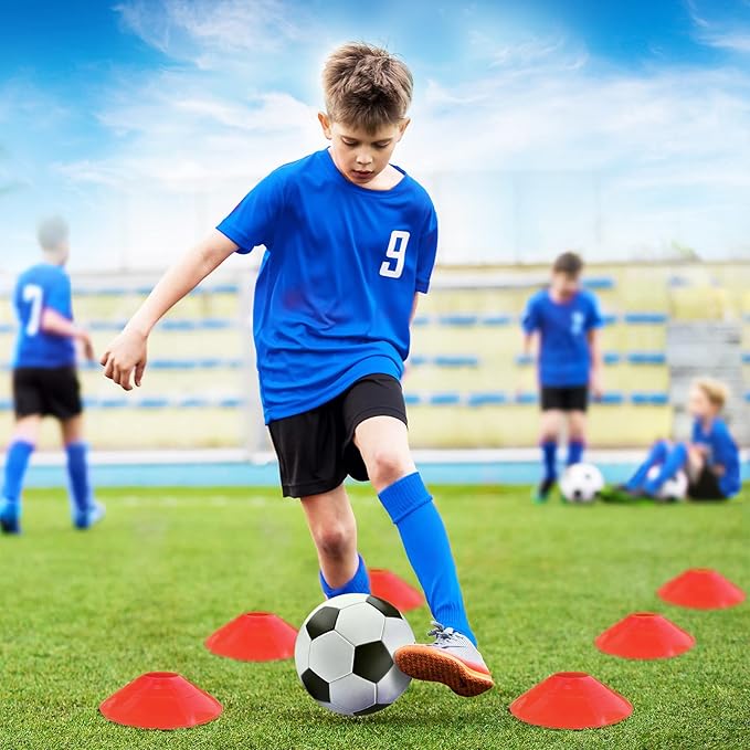Kids Soccer Goals for Backyard Set - 2 of 4' x 3' Portable Soccer Goal Training Equipment, Pop Up Toddler Soccer Net with Soccer Ball, Soccer Set for Kids, Youth Outdoor Games, Sports, Play