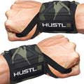 Hustle Athletics Wrist Wraps for Weightlifting, USPA-Approved Wrist Support Weight Lifting Wraps, Premium Hook-and-Loop, 12 in or 18 in Heavy-Duty Cotton-Elastic Support for Powerlifting & Bench Press