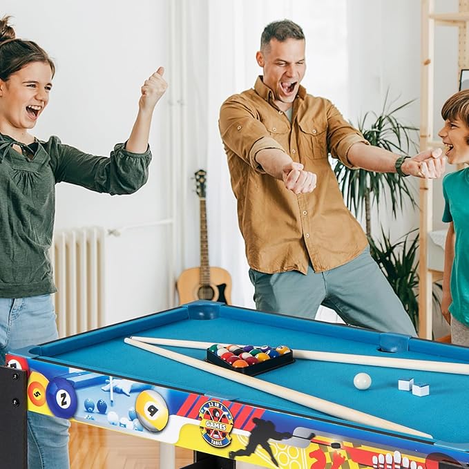 Giantex 12-in-1 Multi Game Table, 48 Inch Combination Game Tables with Foosball, Hockey, Ping Pong, Pool, Chess, Bowling, Checkers, Shuffleboard, Combo Game Table Set for Adults
