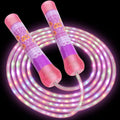 Led Jump Rope for Girls Kids -Glowing Jump Ropes Flashing Colorful Exercise Skipping rope Light Up Luminous Adjustable Skipping Ropes for Girls Boys Women Fitness Weight Loss