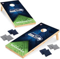 Wild Sports NFL Football 2' x 4' Regulation Size Solid Wood Cornhole Set with Direct Print HD Team Graphics Great Gift for Any Football Fan! Bean Bag Toss Family Outdoor Game