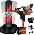 Freestanding Punching Bag for Adult Teens, 70" Heavy Punching Bag with Boxing Gloves and Electric Air Pump for Beginners Kickboxing Training MMA Muay Thai Fitness Office Home Gym