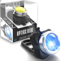 OPTIKS-Blue Rear Bike Light: 220 Lumens - USB Rechargeable -10hr Max - Water Resistant - 5 Modes - Blue LED - or Red SOS - Back Lights for Bicycles Seat Post